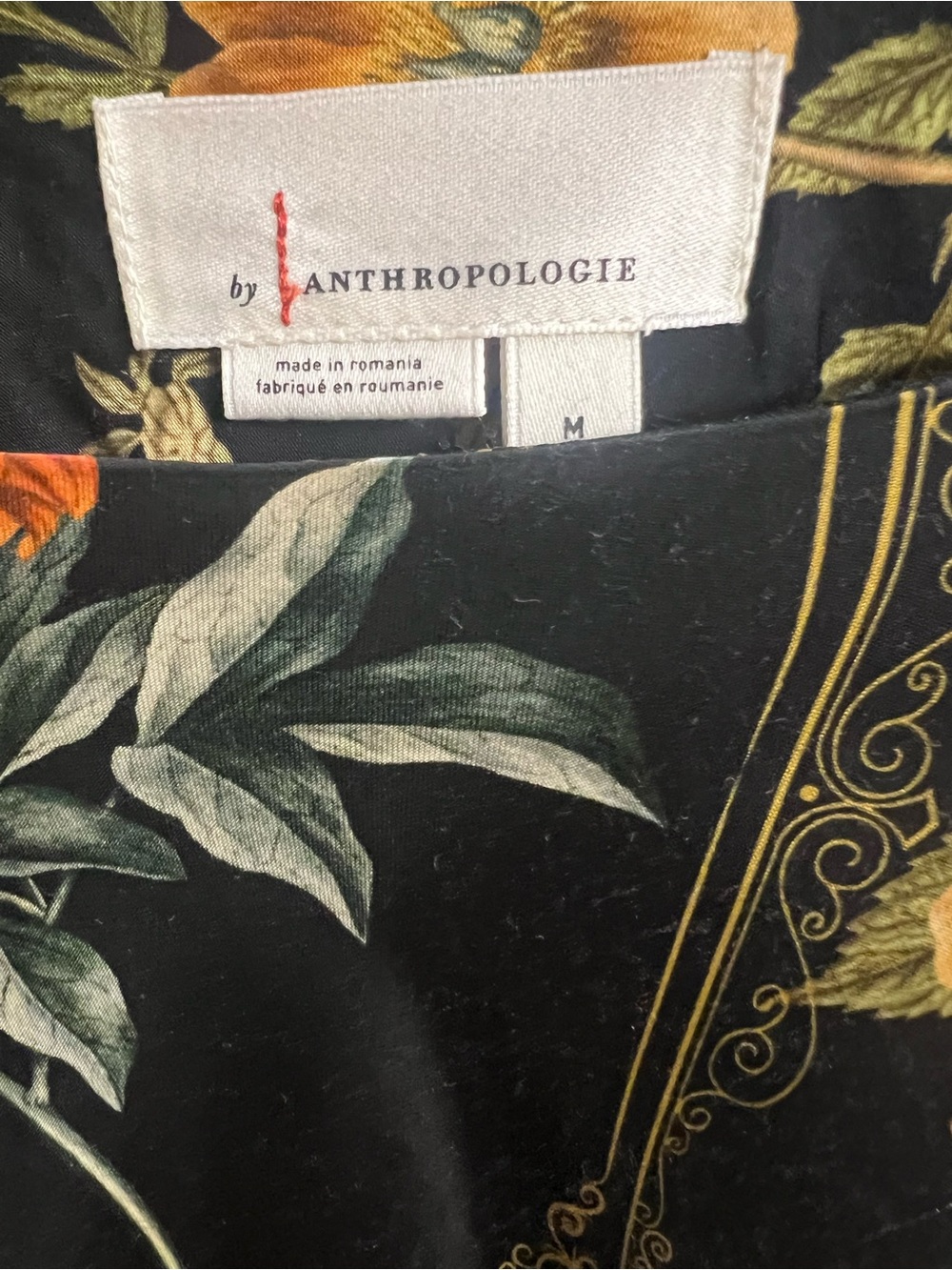 By Anthropologie Botanical Patchwork Floral Open Back Maxi Dress 100% - Picture 4 of 5